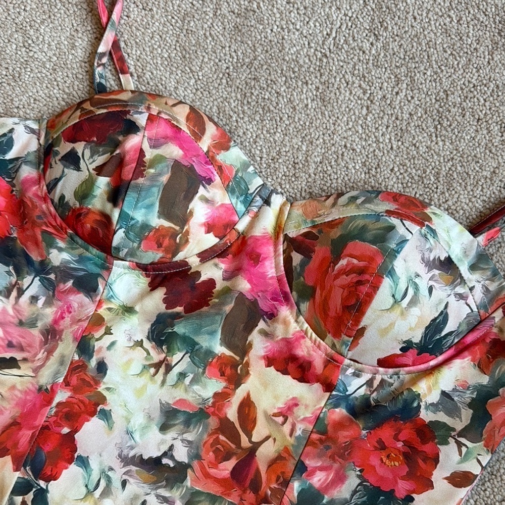 Floral Women's Bustier Top - Picture 3 of 5